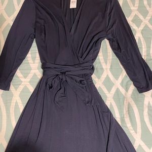 Women Navy Wrap Dress, new with tag